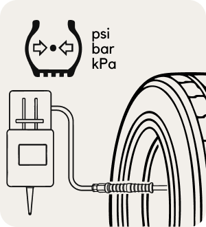 Tyre Pressure: Up to 200 psi